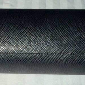 Prada Optical Case Eyeglass Black Hard Box textured